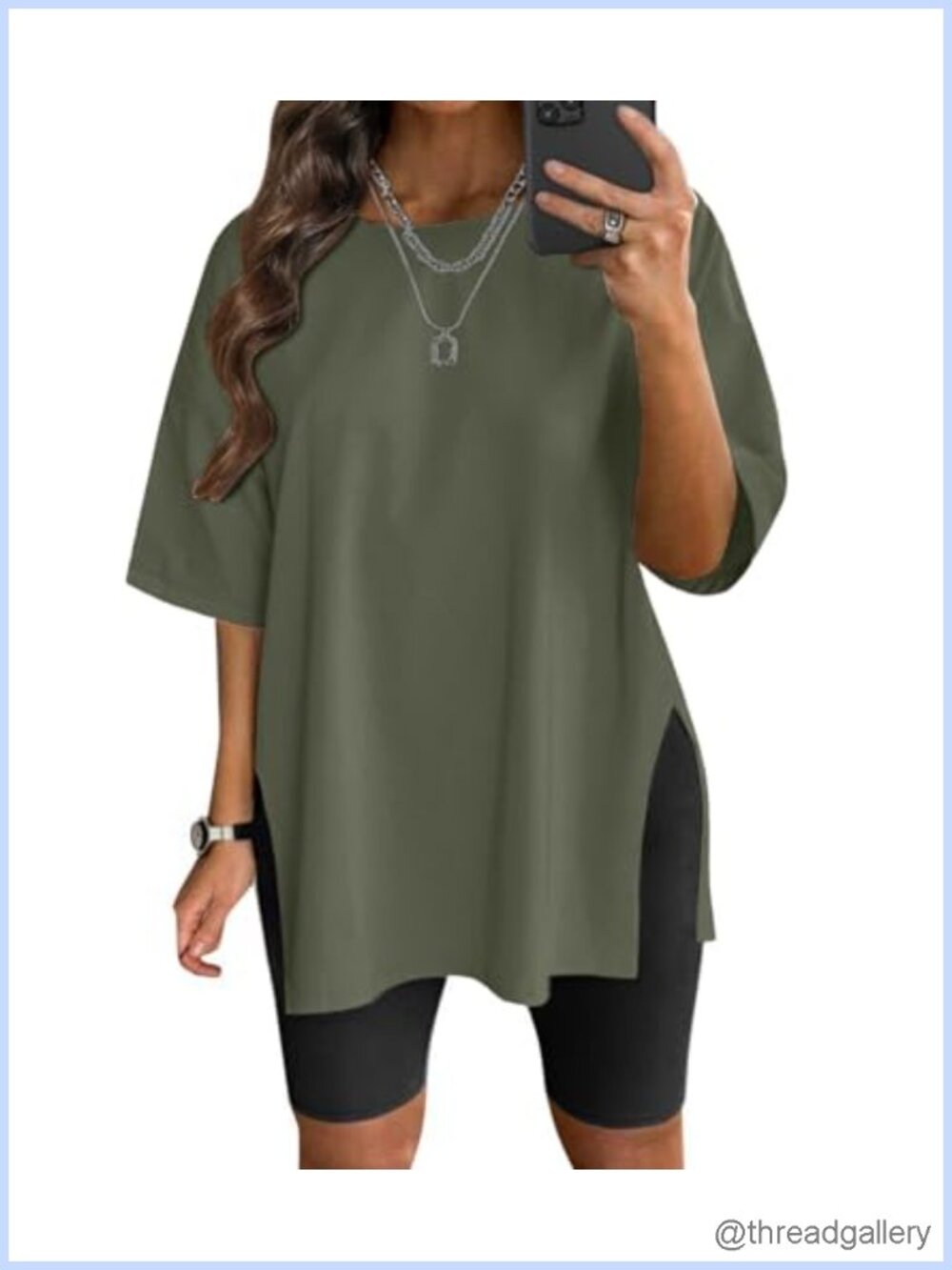 Women's Oversized Cotton T-Shirt Loose Fit Short Sleeve Workout Tunic Top